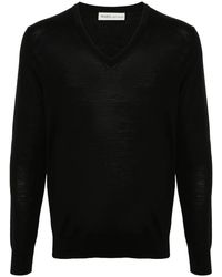 MODES GARMENTS - V-Neck Merino Wool Jumper - Lyst