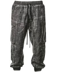Thom Krom - Acid-Wash Drawstring Cargo Pants - Lyst