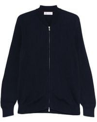 Brunello Cucinelli - Gerippte Strickjacke Mit Reißverschluss - Lyst