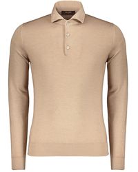 Moorer - Buttoned Long-Sleeve Polo Shirt - Lyst
