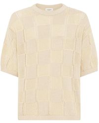 Laneus - Knitted Check T-Shirt - Lyst