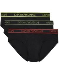 Emporio Armani - Set Aus Drei Boxershorts Mit Logo-Bund - Lyst