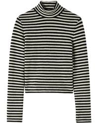 Jil Sander - Wool Turtleneck T-Shirt With Stripe Print - Lyst