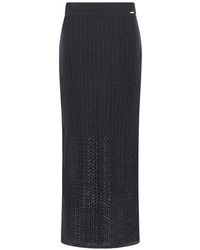 Paul & Shark - Open-Stitch Knit Maxi Skirt - Lyst