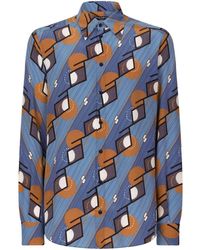 Dolce & Gabbana - Geometric-print Silk Shirt - Lyst