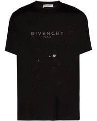 Givenchy Distressed Logo T-shirt - Black