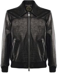 Giuliano Galiano - Florence Leather Bomber Jacket - Lyst