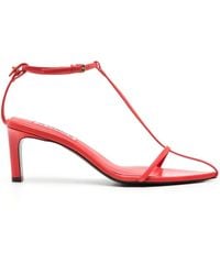 Jil Sander - Leather Sandals With Weaved Straps - Lyst