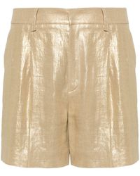 Ralph Lauren Collection - Beverleigh Foiled Linen Shorts - Lyst