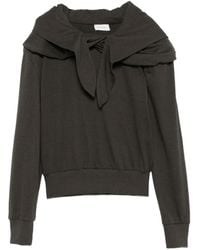 Magda Butrym - Drapiertes Sweatshirt Mit Schleifenkragen - Lyst