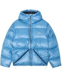 Stussy - Hooded Logo Jacket - Lyst