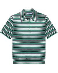 Prada - Short-Sleeved Striped Cotton Polo Shirt - Lyst