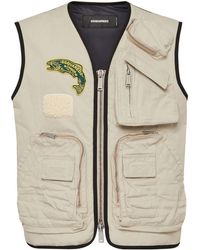 DSquared² - Logo-patch Padded Vest - Lyst
