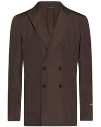 Dolce & Gabbana - Double-breasted Cotton Jacket - Lyst