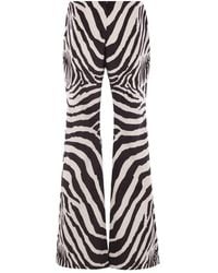 Duran Lantink - Zebra-Print Flared Trousers - Lyst