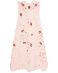 Costarellos - Floral-Cut Lace Dress - Lyst