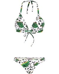 Brigitte Bardot - Leaf-Print Bikini Set - Lyst