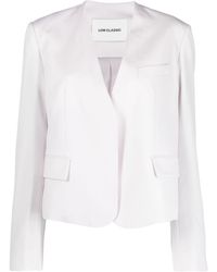 Low Classic - Single-breasted Collarless Blazer - Lyst