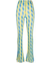 Sunnei - Stripe Checked Slim-Fit Trousers - Lyst
