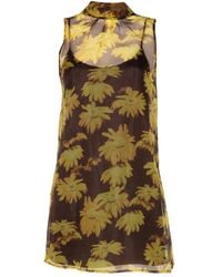 STAUD - Robe Courte Albee À Fleurs - Lyst