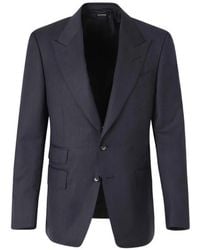 Tom Ford - Pak Met Visgraat-Patroon En Puntige Revers - Lyst
