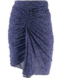 Isabel Marant Rock mit Leoparden-Print - Blau