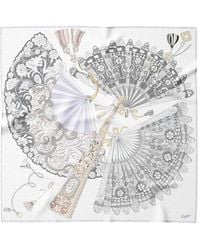 Elizabetta - Venetian Fan Silk Scarf - Lyst