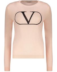 Valentino Garavani - Crew-Neck Long-Sleeve Sweater - Lyst