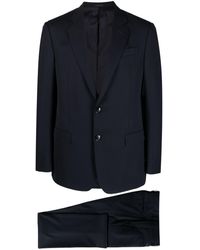 Giorgio Armani - Pressed-crease Virgin Wool Tailored Trousers - Lyst