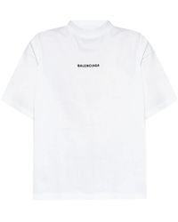 Balenciaga - Camiseta Cropped Back - Lyst