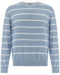 Paul & Shark - Striped Crew-Neck Sweater - Lyst