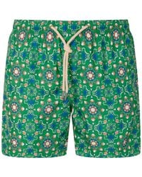 Peninsula - Gemusterte Badeshorts Mit Kordelzug - Lyst