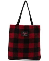 Woolrich - Check-Pattern Tote Bag - Lyst
