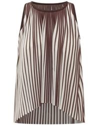 BOSS - Pleated Striped Top - Lyst