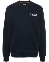 Zegna - Sweater Met Logo-applicatie - Lyst
