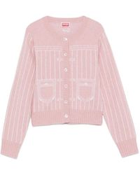 KENZO - Cardigan Boutonné À Rayures - Lyst