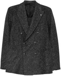 Tagliatore - Double-Breasted Bouclé Jacket - Lyst