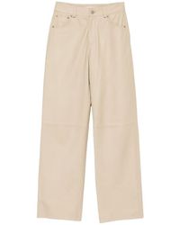 By Malene Birger - Wide-Leg Leather Trousers - Lyst
