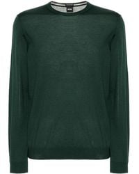BOSS - Crew-Neck Virgin-Wool Sweater - Lyst