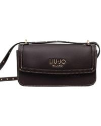 Liu Jo - Logo-Plaque Studded-Strap Shoulder Bag - Lyst
