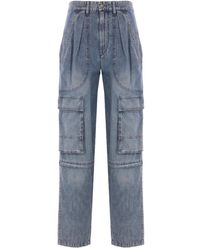 Isabel Marant - Cargo Jeans Met Geplooide Zak - Lyst