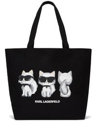 KARL LAGERFELD - Ikon Choupette Reversible Tote Bag - Lyst