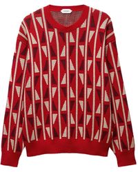 Versace - Jacquard Wool & Cashmere Knit Jumper - Lyst