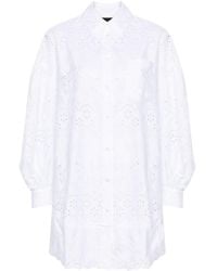 Simone Rocha - Broderie-anglaise Cotton Shirtdress - Lyst
