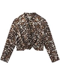 A.L.C. - Blusa Con Cuello En V Y Manga Larga - Lyst