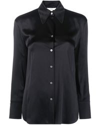 Vince - Silk Pointed Collar Blouse - Lyst