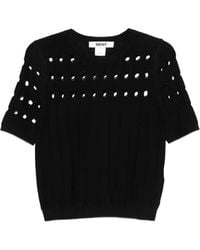 DKNY - Gerippter Pullover Mit Cut-Outs - Lyst