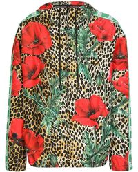 Dolce & Gabbana - Floral-print Hooded Jacket - Lyst