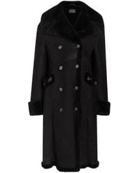 Simone Rocha - Double-Breasted Shearling-Trimmed Coat - Lyst