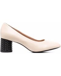 Geox - Block Heel Leather Pumps - Lyst